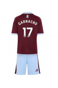 Aston Villa Alejandro Garnacho #17 Jalkapallovaatteet Lasten Kotipeliasu 2026-27 Lyhythihainen (+ Lyhyet housut)